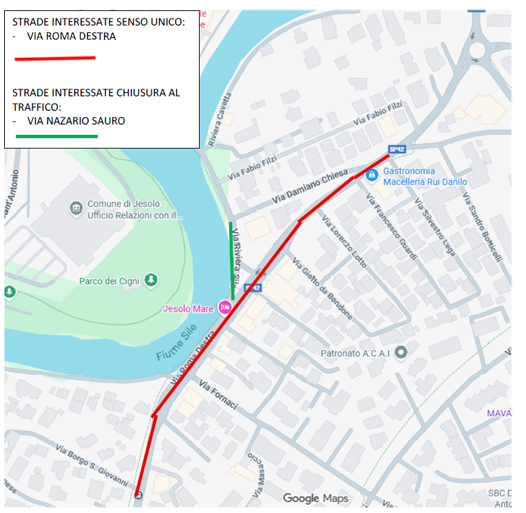 Ordinanza di disciplina della viabilità e della sosta sulle vie Nazario Sauro ed sp-42 via Roma destra, in occasione di lavori di rifacimento della rete idrica.
